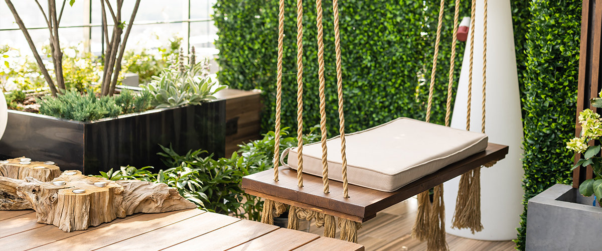 Garden swing.