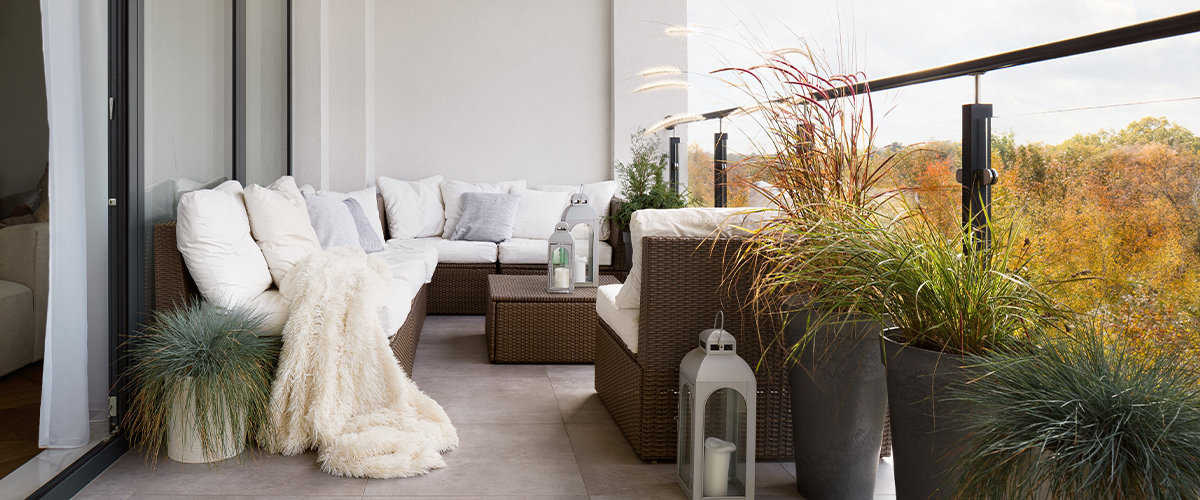 Comfortable nook in balcony