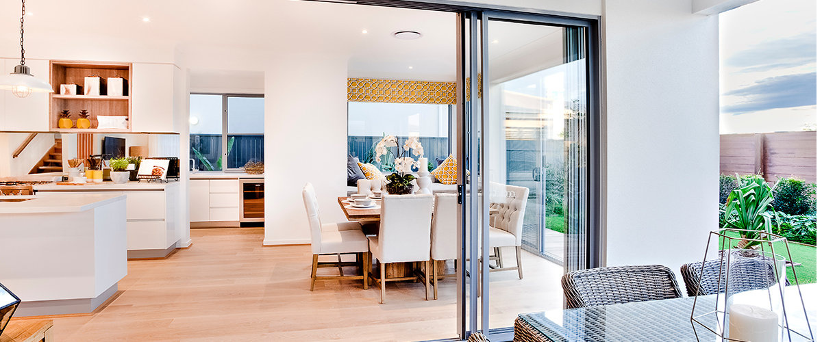 Full open concept outdoor kitchen to indoor