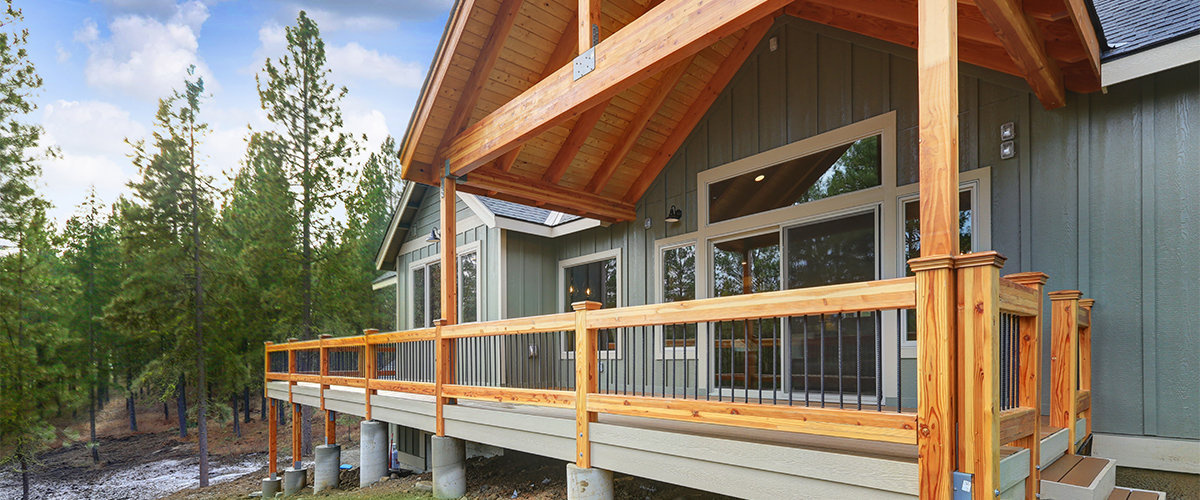 Large porch in forest