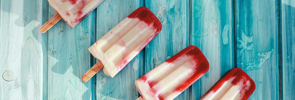 banana raspberry ice pops